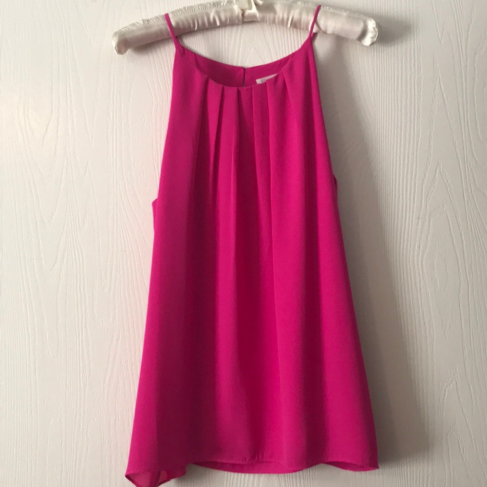 Hot Pink Cami tank Like Silk Top